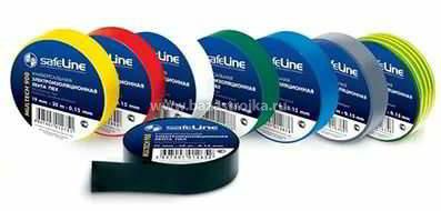 Изолента ПВХ черная 0,15х19мм х 20м SAFELINE 