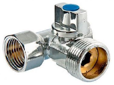 Кран для стиральной машины 1/2х3/4х1/2"МПП Valtec
