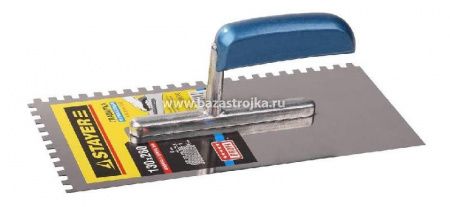 Гладилка нержавеющая 130х280мм зуб 6х6 мм STAYER