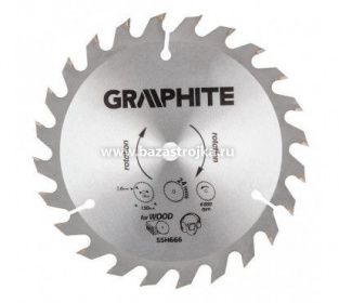 Диск пильный по дереву ф150x10 z24 по дереву GRAPHIT