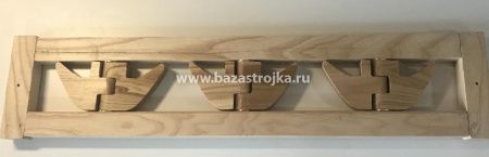 Вешалка светлая 6 крючков ДУБ 