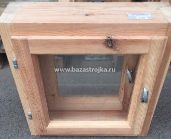 Блок оконный  500х600х150(130) (двойная рама, фурнитура) СОСНА 