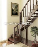 Лестница деревянная межэтажная ЛЕС-09 (поворот 90°)