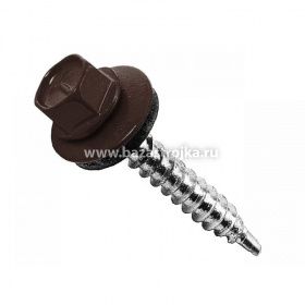 Саморезы кровельные RAL 5,5х19 по металлу пром. уп 250 шт 8017 коричневый 