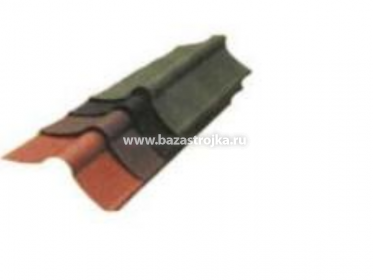 Битумный лист Ондулин КОНЬКОВЫЙ ЭЛЕМЕНТ 100см красный