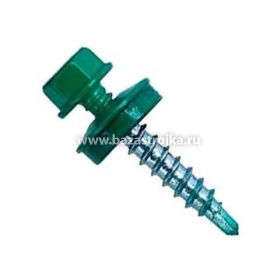 Саморезы кровельные RAL 5,5х25 по металлу пром. уп 250 шт 6005 тем. зеленый 