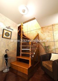 Лестница деревянная межэтажная ЛЕС-03 (поворот 180°)