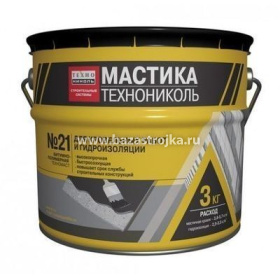 Мастика кровельная ТЕХНОНИКОЛЬ № 21 банка 3кг
