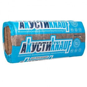 Минплита КНАУФ АКУСТИ для перегородок 50х610х1230-16шт 0,6м3 12м2, плот 15