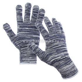 Перчатки утепленные двойные П/ШЕРСТЬ без напыления черные (115гр)