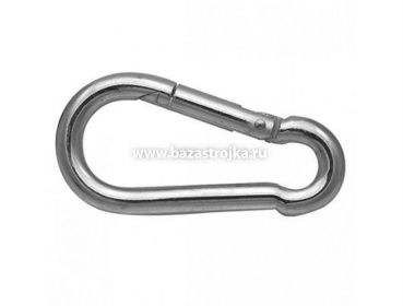 Карабин с фиксатором  6 мм ОЦ SteelRex (DIN 5299D)