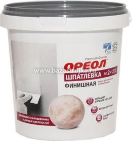 Шпатлёвка  готовая финишная 1,5кг ОРЕОЛ (Ростов-на-Дону)