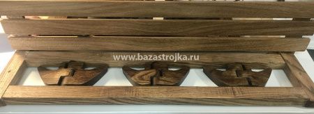Полка тёмная ДУБ (с фурнитурой)
