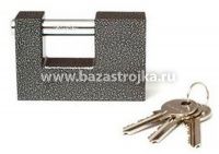 Замок навесной Апекс PD-03-60 чугун, дуж (d=9) резин кольца, авт, 3 англ. ключа