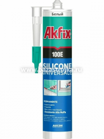Герметик силиконовый универсальный Akfix 100Е белый 280 мл