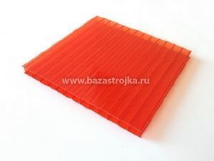 Поликарбонат КРАСНЫЙ 4мм 2100х 6000 