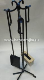 Набор для камина и печи на стойке 3 предмета ЛОТОС Банный Эксперт