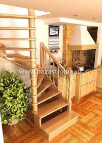 Лестница деревянная межэтажная ЛЕС-03 (поворот 180°)