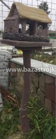 Статуя бетонная ДОМИК КОРМУШКА красный